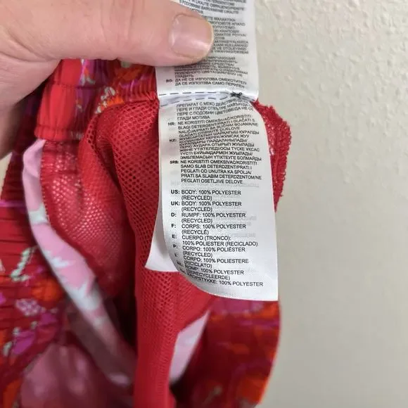 Adidas X Farm Rio Pink Floral 3” Athletic Shorts Womens S Small - Picture 6 of 6